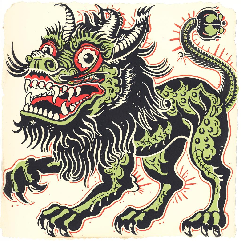 mythical  creature  hybrid  animals  fantastical  unique  halftone  dots  shading  explored 934810