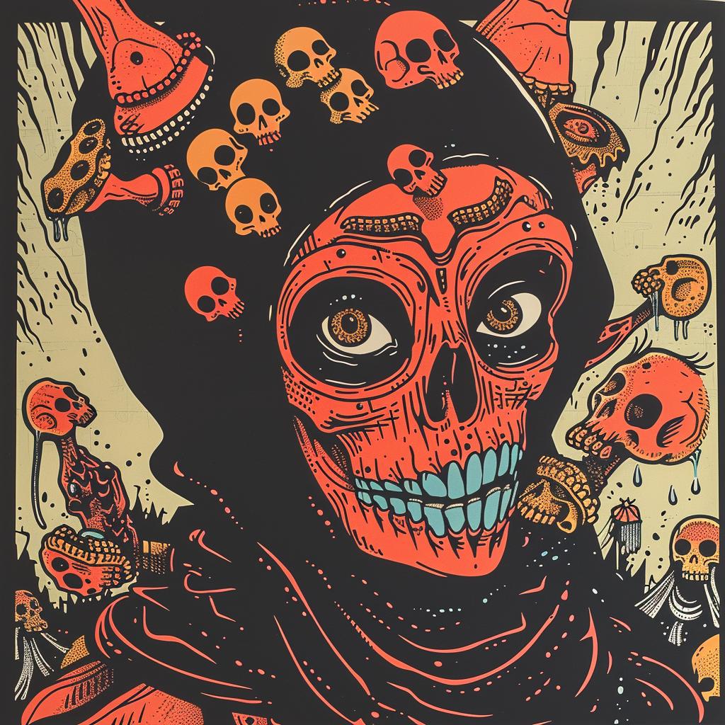 skull  dark  occult  spiritual  terror  naturalistic  poster  illustration  Chris Bachalo  art 926468
