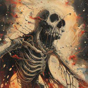 skeleton  blood  art  figurative  macabre  dark  illustration  horror  visual  monochrome 1054979