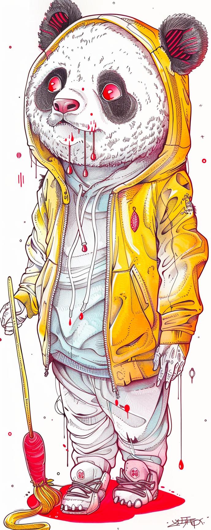 رسم توضيحي لشخصية غريم ريبر باندا ييزي الهجينة الخيالية رقم 941003