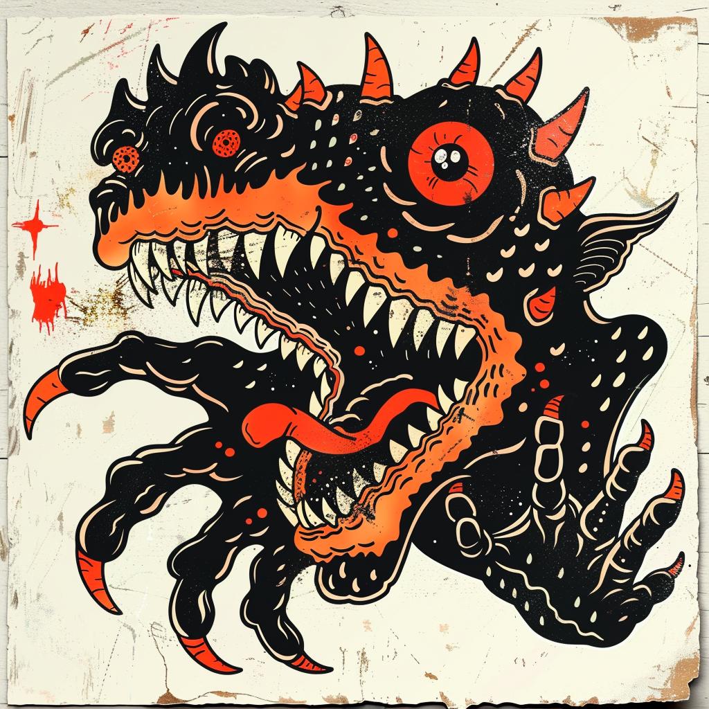 dragon  tattoo  illustration  black  orange  fantasy  art  wall  graphic  design 927448