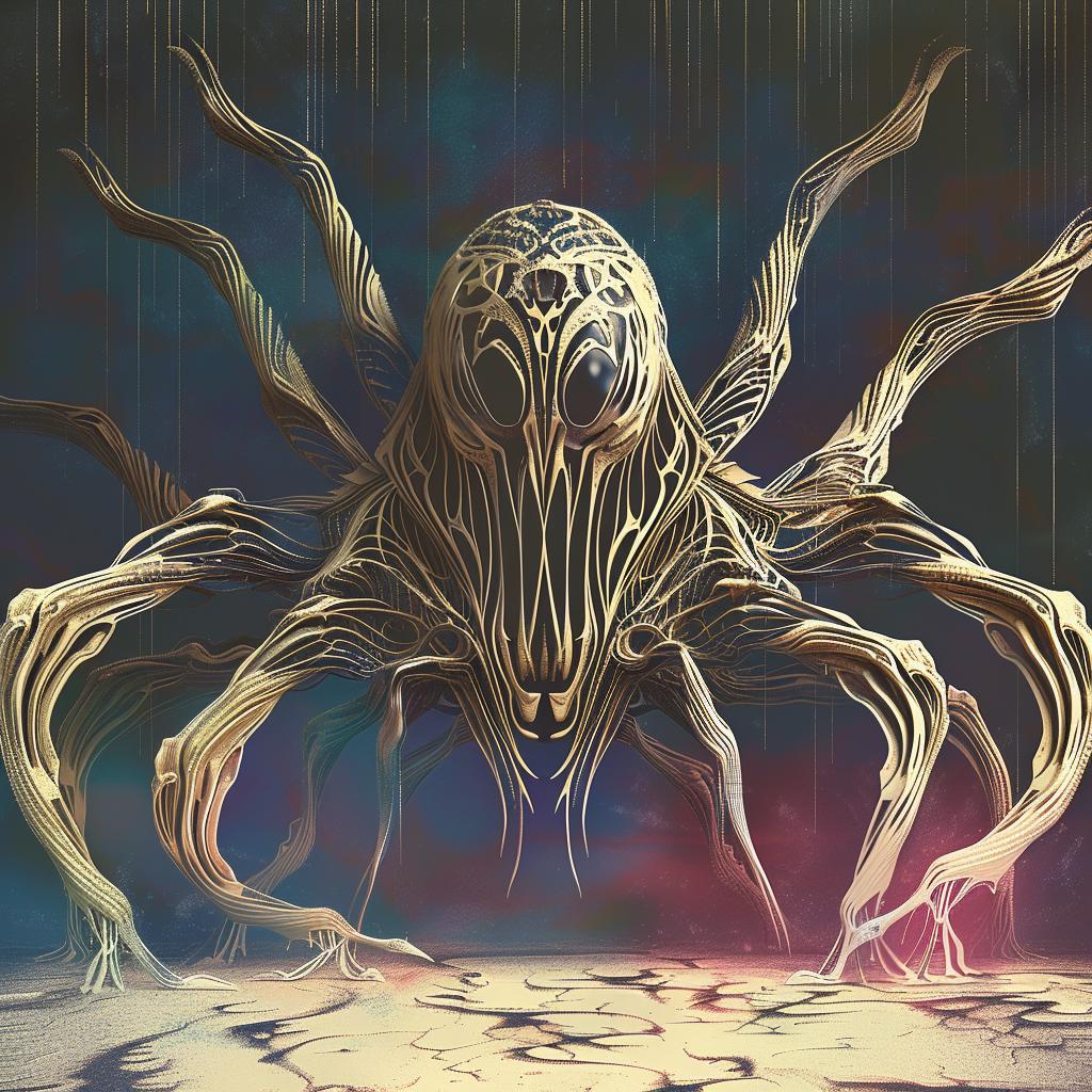 spider  dark  creature  illustration  abstract  tentacles  surreal  details  shadows  mysterious 967324