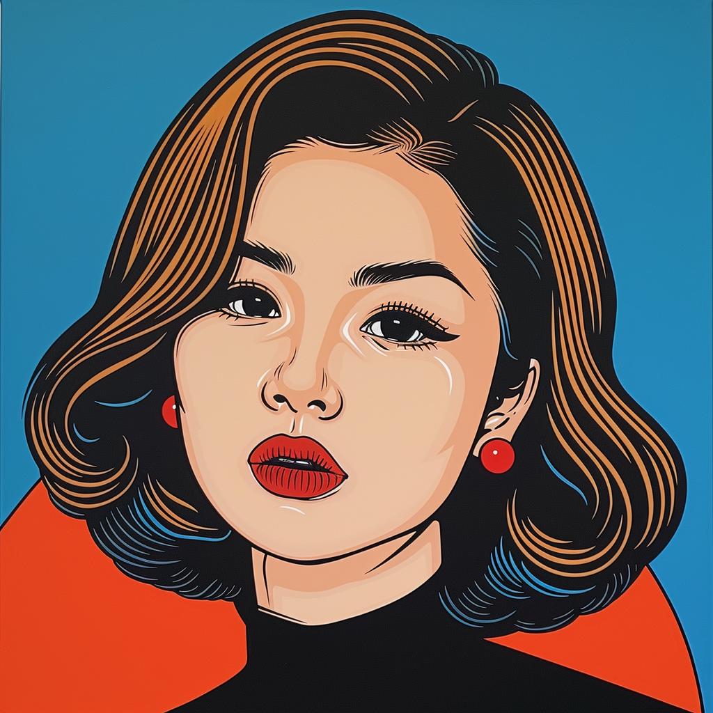 painting  woman  lightbrown  portrait  redlips  realism  female  emotion  color  elegance 972340