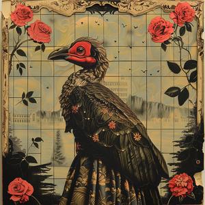 bird  roses  painting  colorful  nature  chromolithography  art  floral  animal  vibrant 1050433