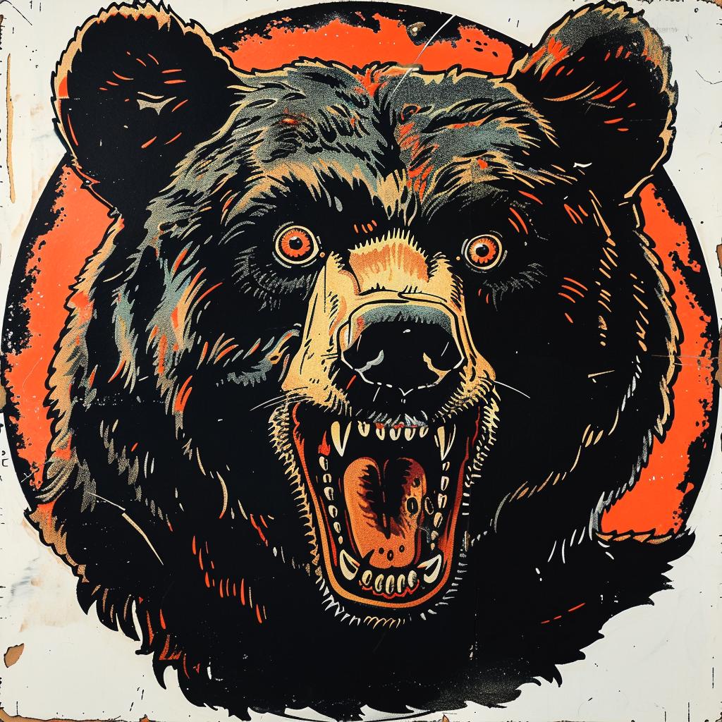 bear  metal  sign  vintage  style  art  Bachalo  head  animal  design 923294