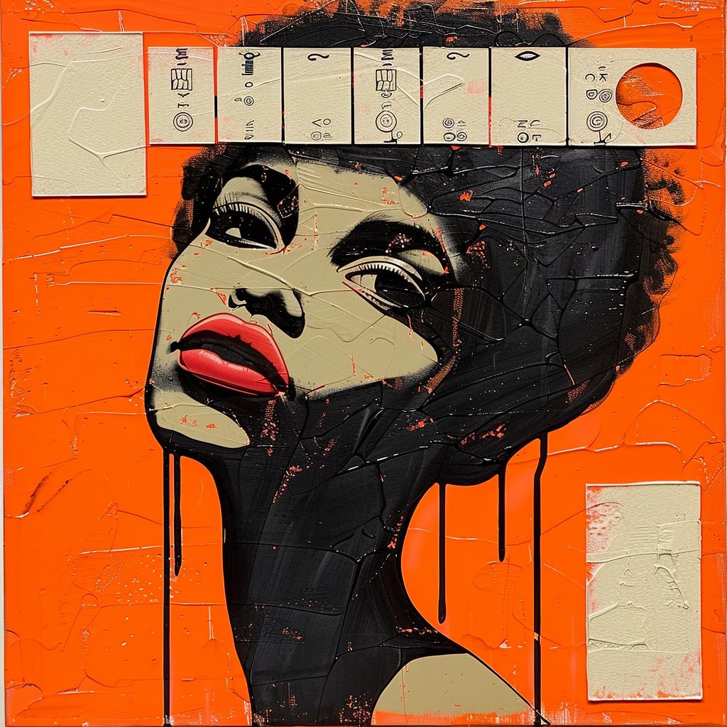 woman  1980s  album  cover  Joan  Cornella  encaustic  African-American  painting  colorful 963468