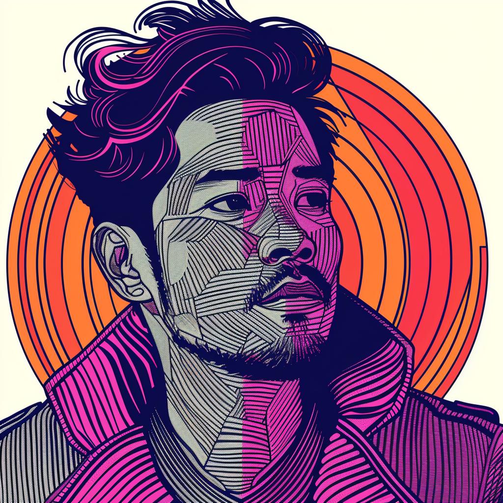 pop  art  portrait  asian  colorful  background  man  beard  style  digital 937398