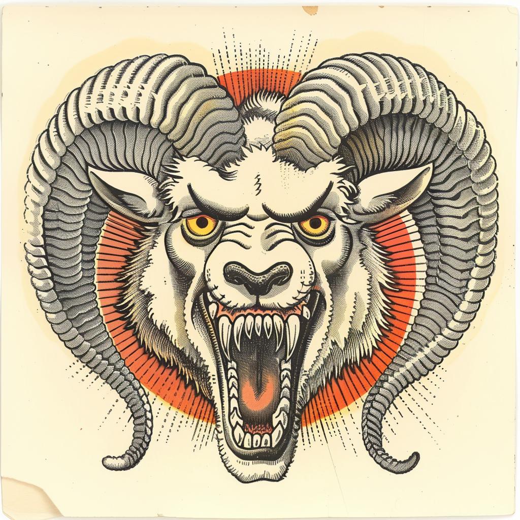 mythical  creature  wolf  sheep  hybrid  shading  drawing  halftone  wild  coat 934595