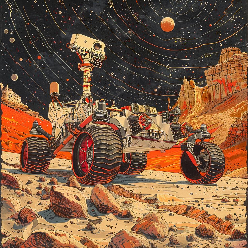 mars  rover  vehicle  illustration  space  colors  terrain  art  design  concept 918001
