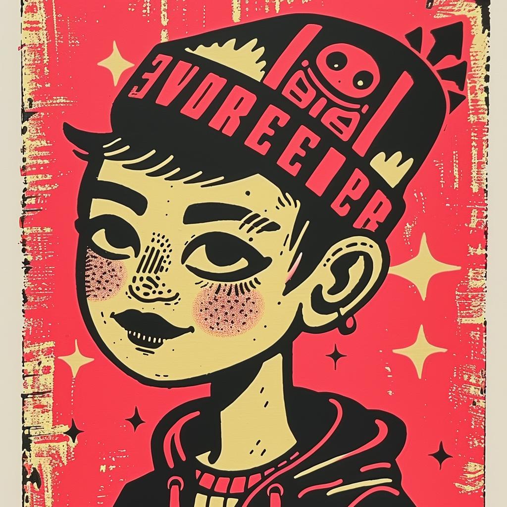 boy  hat  poster  red  background  character  aggressive  urban  simple  minimal 950184