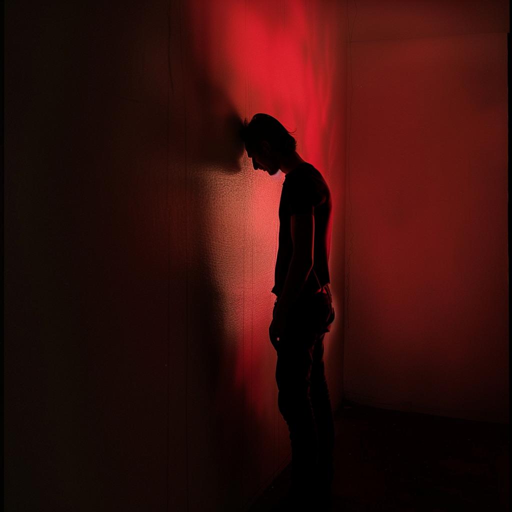 awarded  lifestyle  photo  surreal  lighting  glow  volumetric  man  red  light 1027185