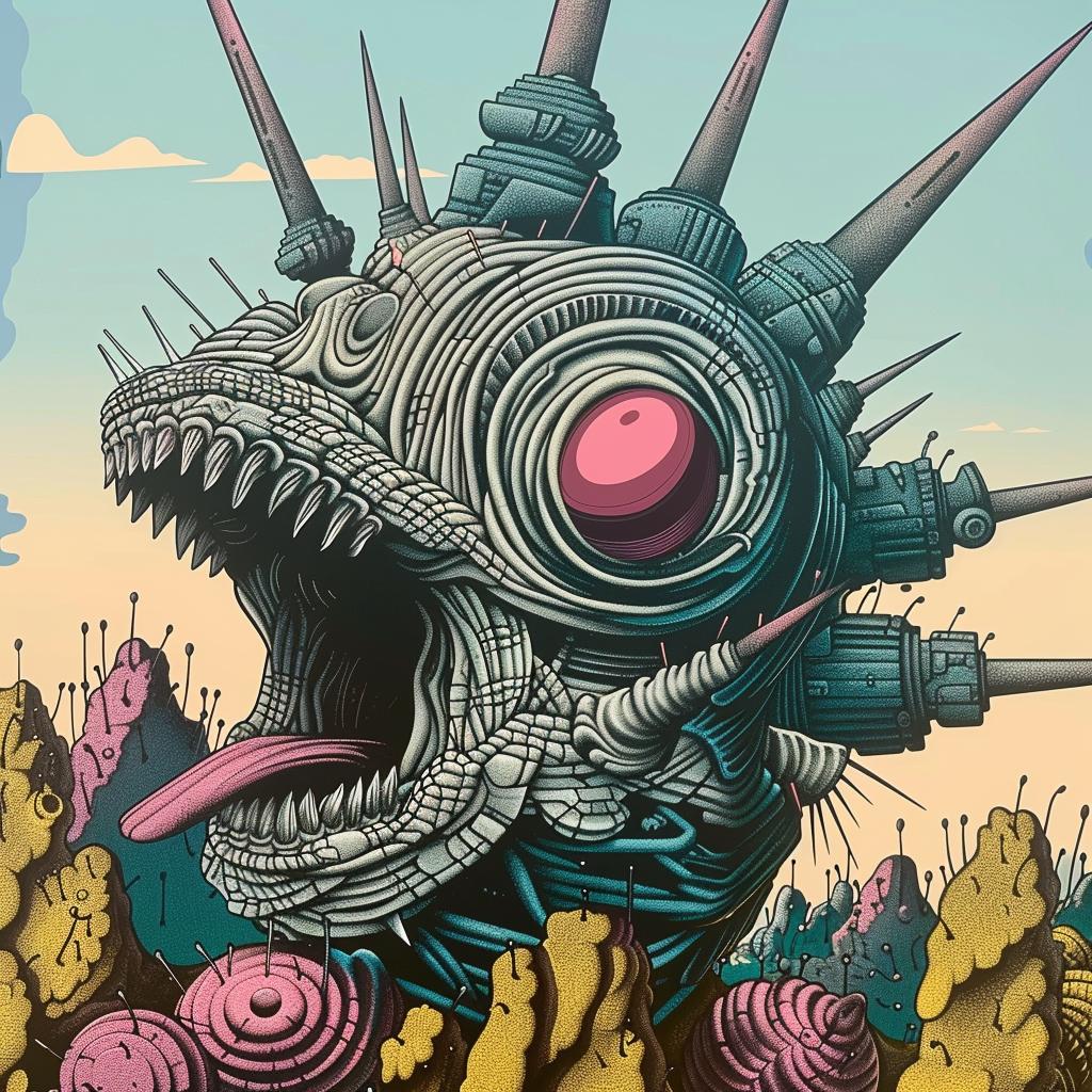 creature  monster  poster  head  spikes  design  graphic  illustration  artwork  fantasy 946622