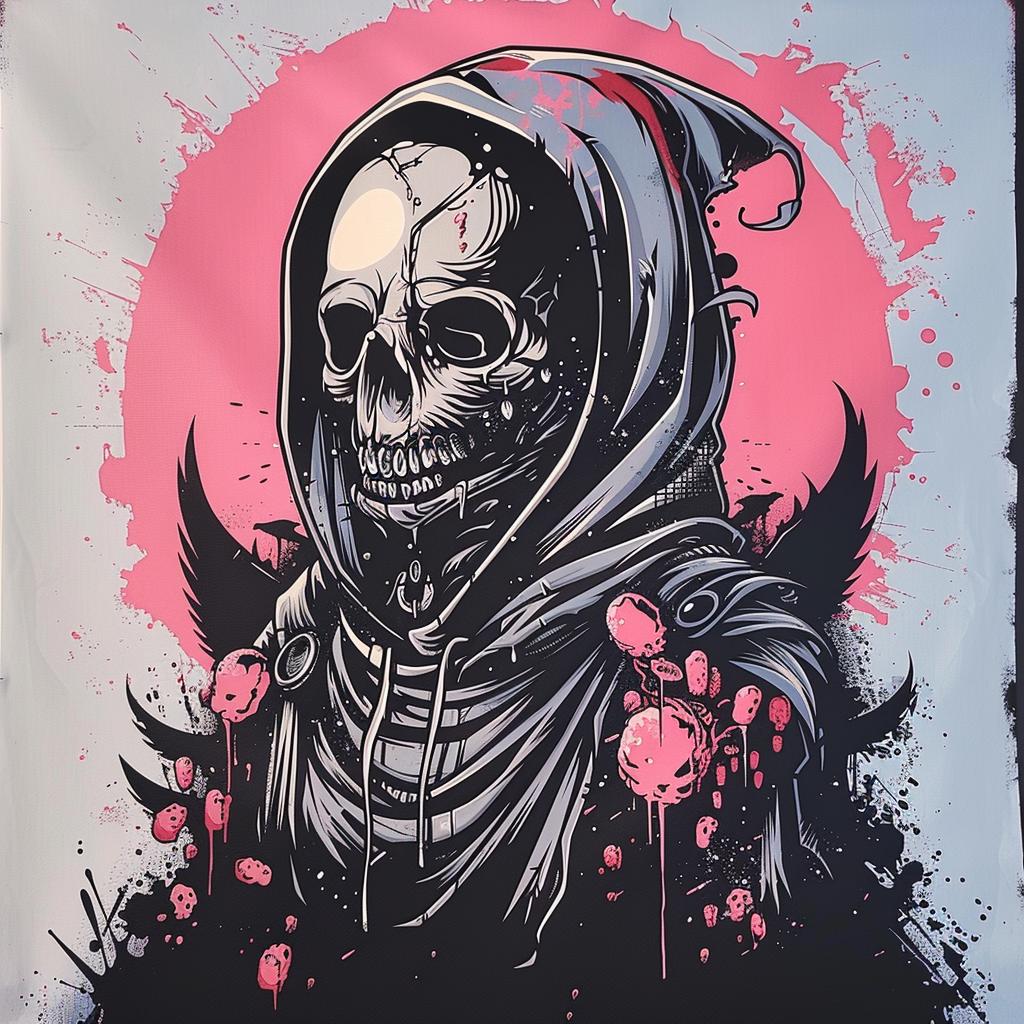 skull  hoodie  pink  paint  dark  occult  spiritual  terror  Chris  Bachalo 925621