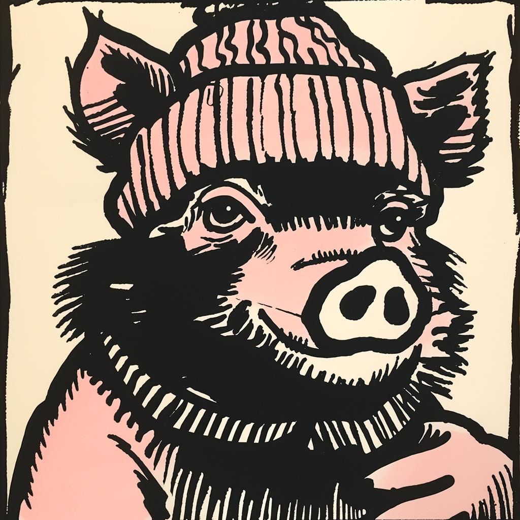 poster  pig  hat  aggressive  minimal  streetwise  culture  art  simple  design 958382