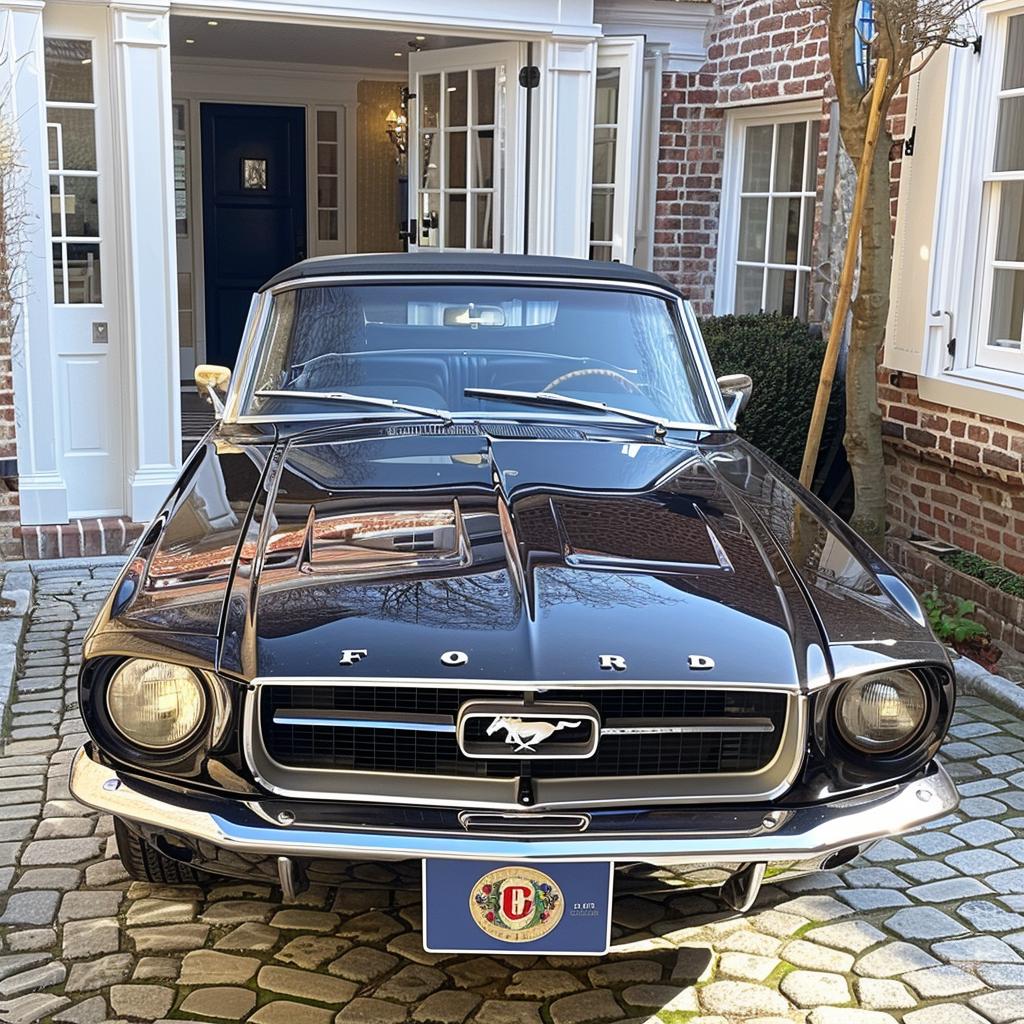classic  car  Ford  Mustang  vintage  automobile  house  parked  nostalgic  style 962684