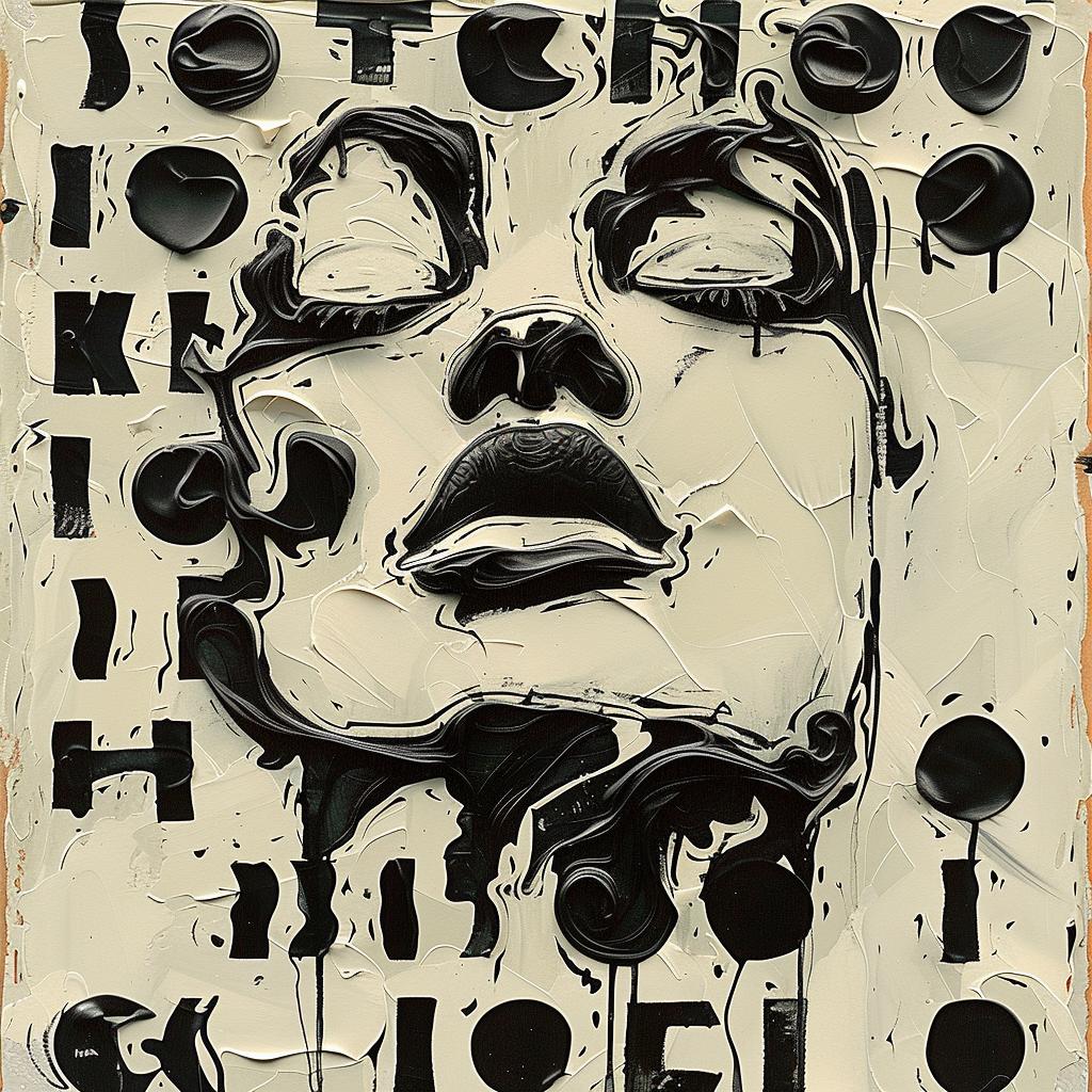 woman  face  black  white  splatters  encaustic  abstract  expressionistic  vibrant  portrait 923950