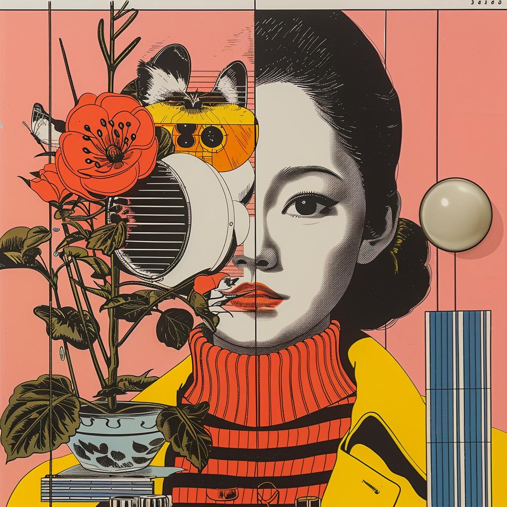 surreal  album  cover  flowerpunk  painting  woman  flowers  book  colorful  art 1020824