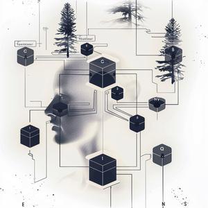 illustration  head  trees  cubes  digital  conceptual  nature  abstract  whimsical  surreal 1060473