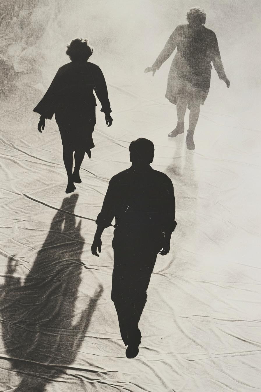 photography  silhouettes  men  woman  sand  beach  group  walking  exercise  leisure 954304