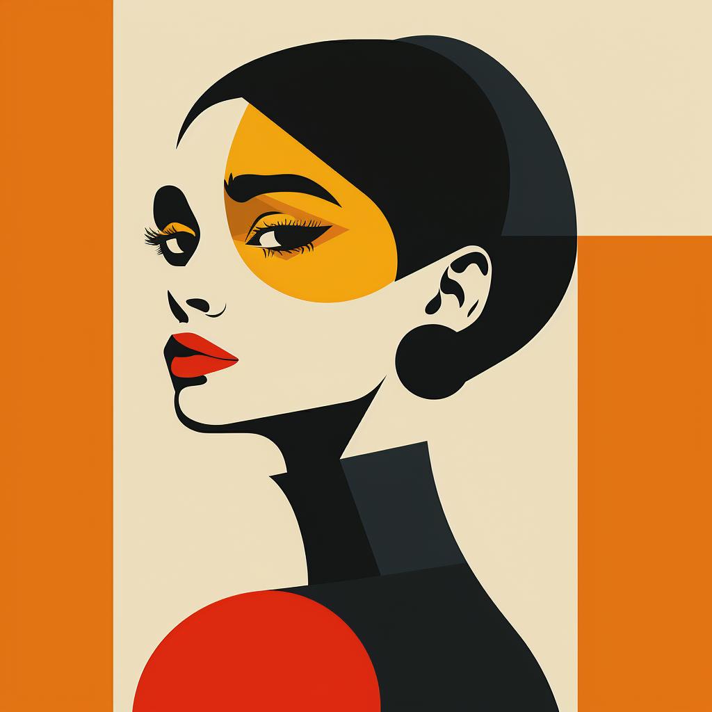 abstract  art  minimalist  portrait  elegance  modern  woman  colorful  striking  geometric 929325