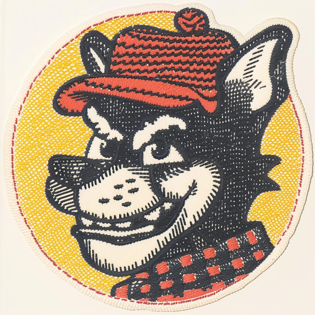 patch  dog  hat  vintage  chenille  stitches  minimal  hip-hop  urban  animal 959595