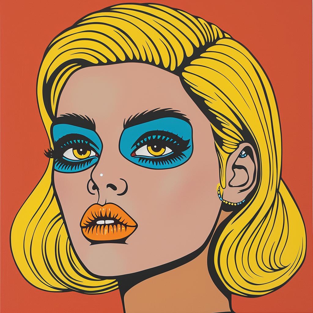 surreal  woman  one-eye  cyclops  pop-art  gorgeous  blue  eyes  illustration  stylized 1025187