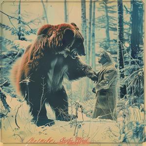 man  bear  woods  chromolithography  nature  illustration  art  scene  visual  wildlife 1061038