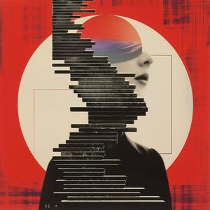 red  black  poster  woman  face  surreal  album  cover  Risograph  symbolist 1077726