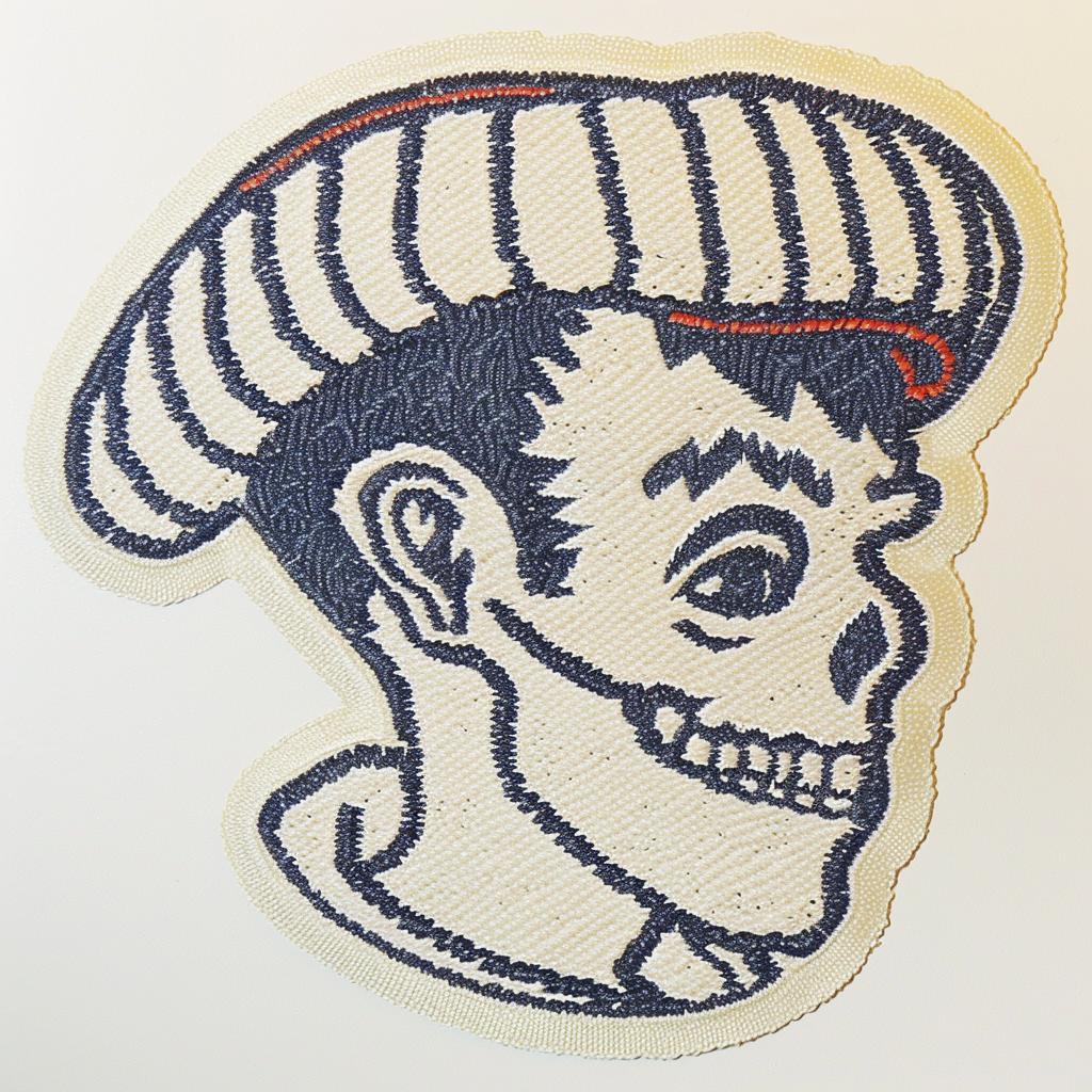 patch  person  skull  hip-hop  culture  simple  minimal  chenille  style  cool 961202