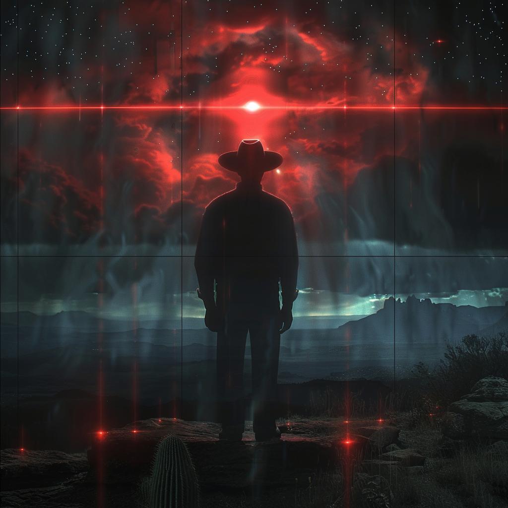 Bauhaus  cowboy  surreal  lighting  red  sky  glow  volumetric  natural  art 962935