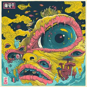 surreal  album  cover  Yoshitoshi  Correll  Biskup  colorful  eye  fish  screenprinting 1078428
