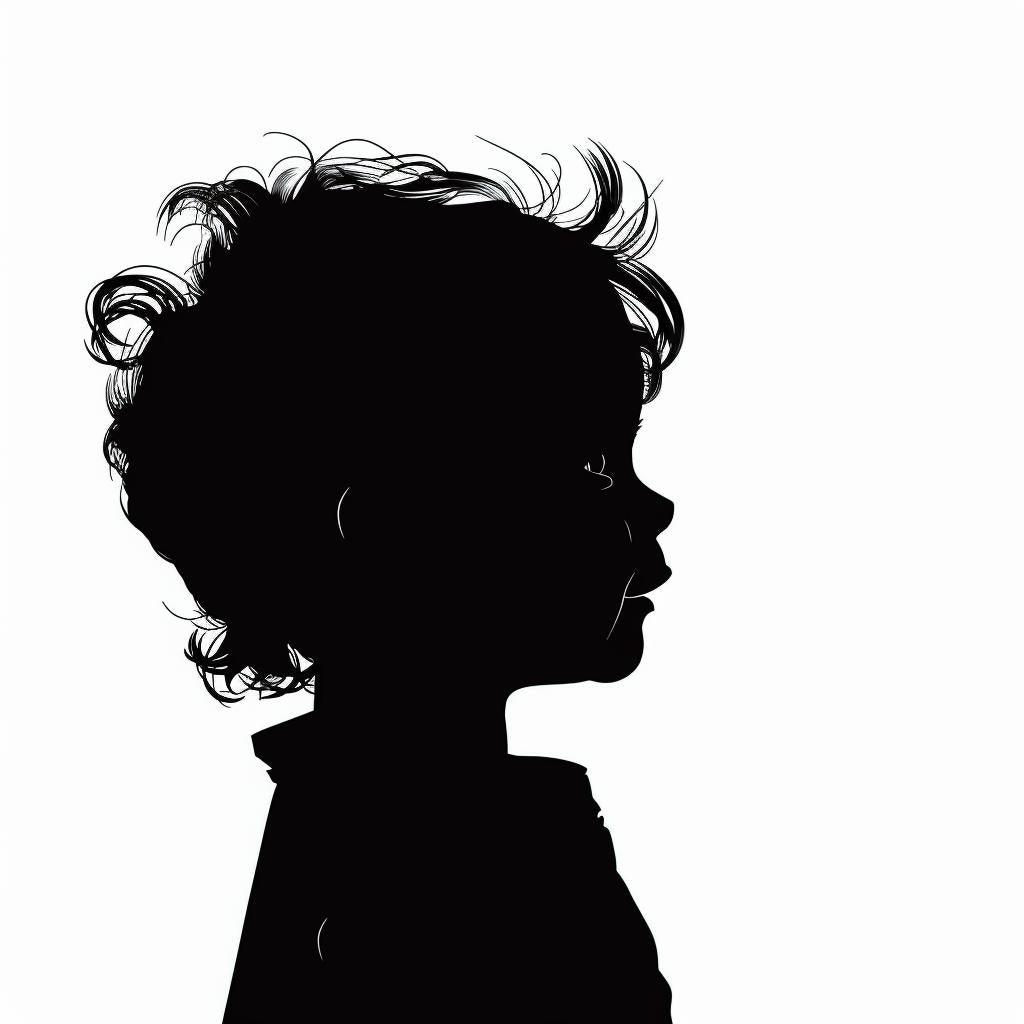 child  vector  silhouette  isolated  clean  white  background  profile  human  minimal 953781