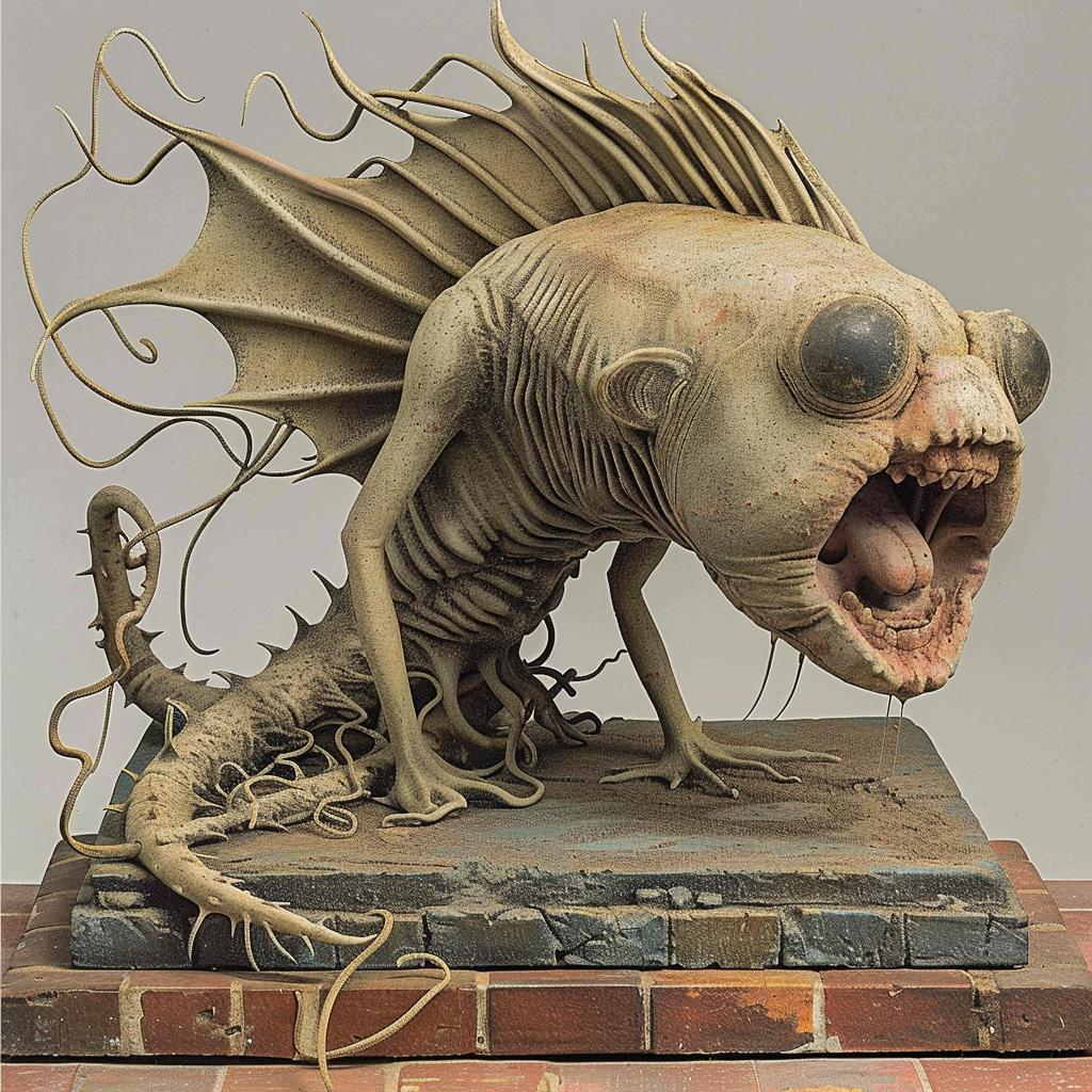 sculpture  fish  monster  horror  gaping  unique  art  creature  narrative  fantastical 947150