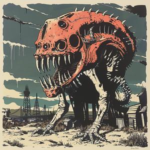 surreal  album  cover  alien  building  Mitsumasa  Anno  HR  Giger  screenprinting 1079966