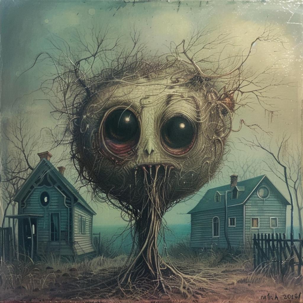 tree  monster  eyes  face  horror  art  whimsical  strange  surreal  creature 945440