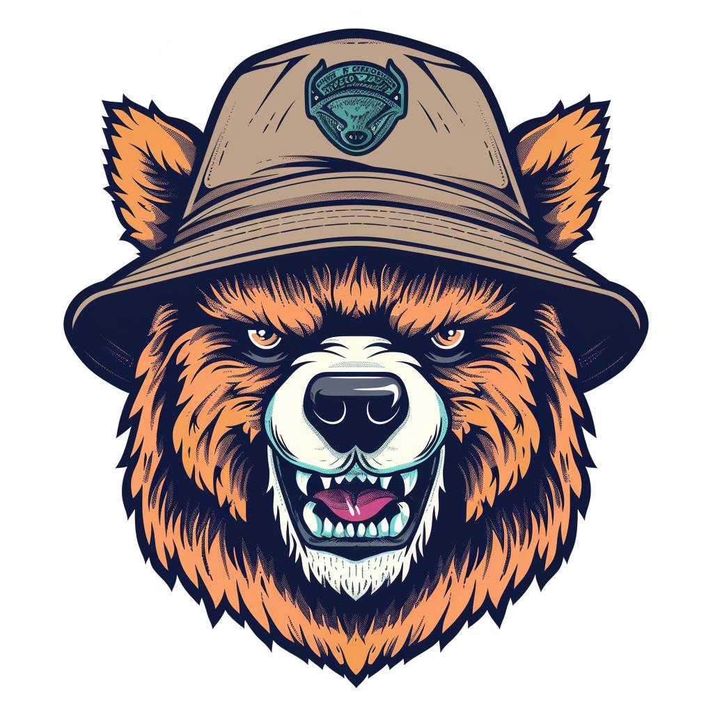 anthropomorphic  animal  aggressive  streetwise  cartoon  bear  bucket hat  angry  minimal  street culture 958788