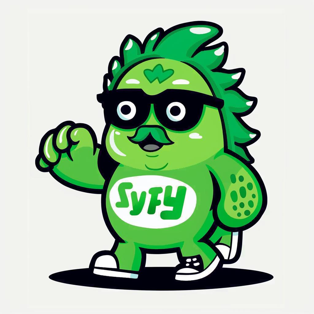 sunglasses  green  hat  cartoon  character  playful  whimsical  illustration  fashion  humor 939862