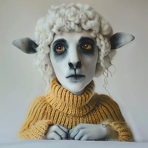 sheep  wool  sweater  white  face  animal  portrait  soft  textile  cute 1073946