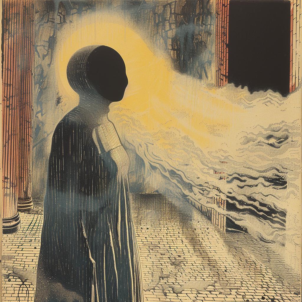 painting  woman  door  surreal  black  dress  Quint  Buchholz  Ed  Ruscha 917686