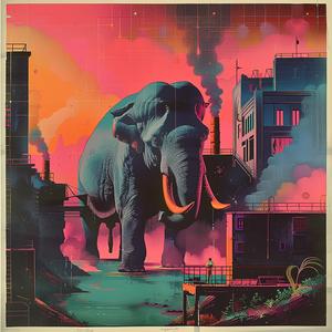 elephant  city  smoke  urban  landscape  nature  wildlife  art  large  imposing 1052921