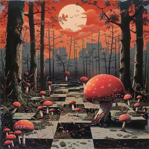 mushrooms  sky  surreal  fantastical  red  nature  colorful  landscape  unusual  vibrant 1041323