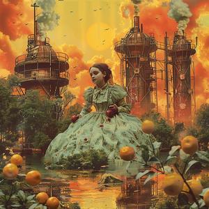 woman  boat  oranges  painting  chromolithography  art  still-life  vibrant  nature  peaceful 1040481