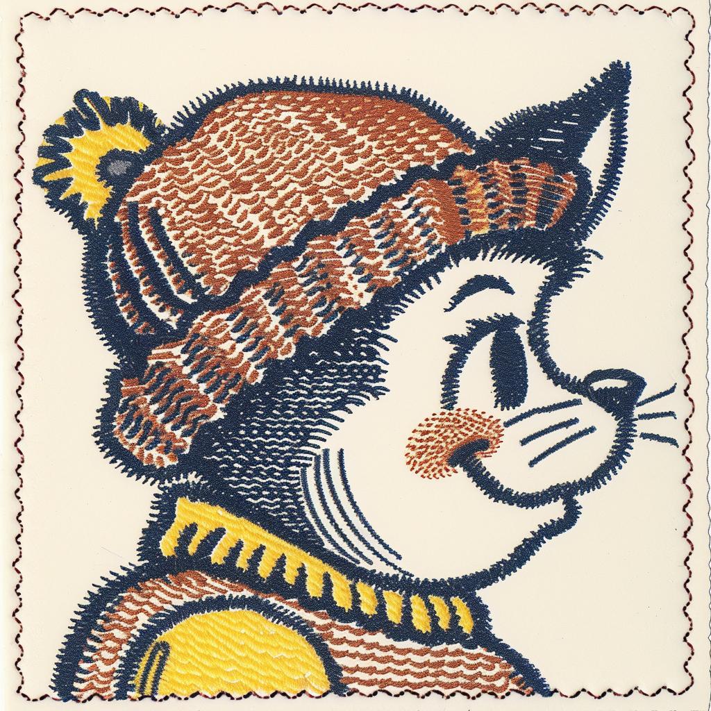 patch  embroidered  cat  hat  streetwear  minimal  creative  cute  cool  stylish 959624