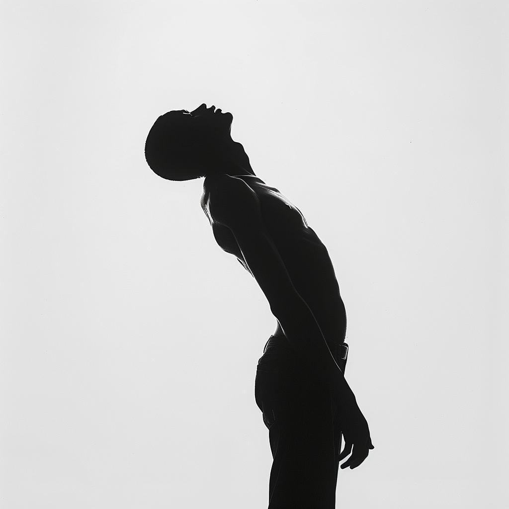 silhouette  man  creepy  position  upside-down  white  background  dramatic  strange  figure 953994