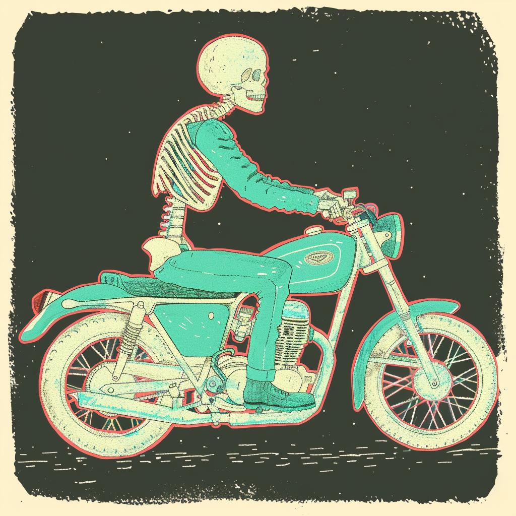 skeleton  motorcycle  biker  undead  vintage  illustration  rebellion  dark  adventure  transport 940993