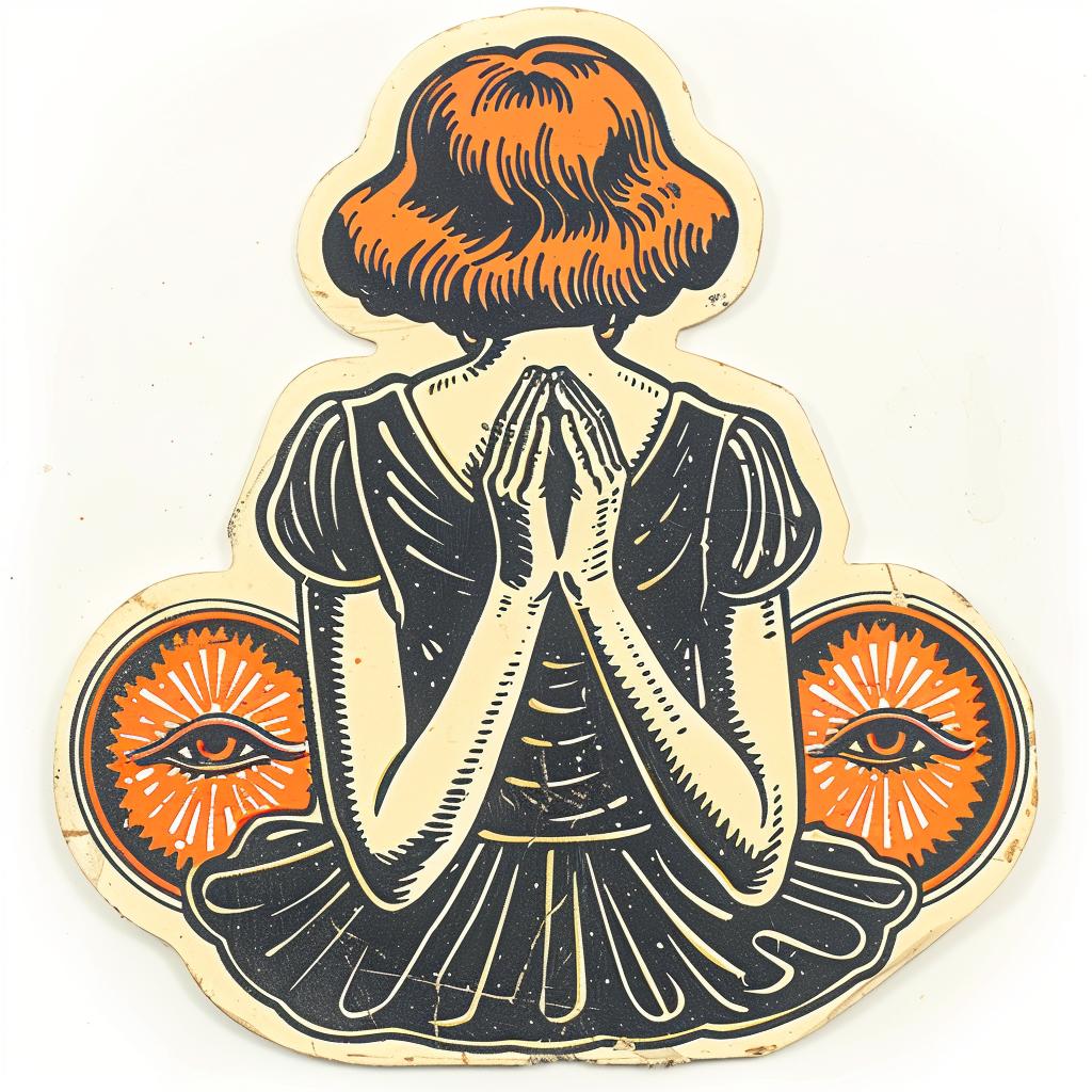 art  provocative  1980s  minimalism  lotus  woman  sticker  spiritual  design  bold 935301