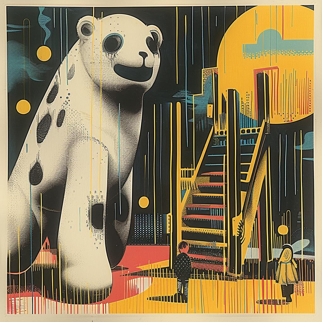 poster  bear  man  building  artwork  illustration  city  urban  nature  scene 963914