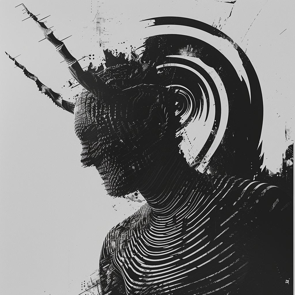 surreal  album  cover  black  white  photo  man  horns  creative  visual 961555