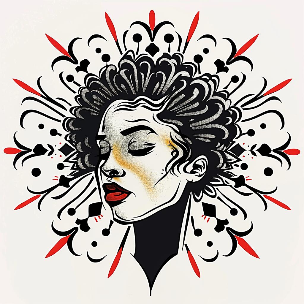 afro  hairstyle  red  lips  woman  portrait  artwork  style  beauty  fashion 938281