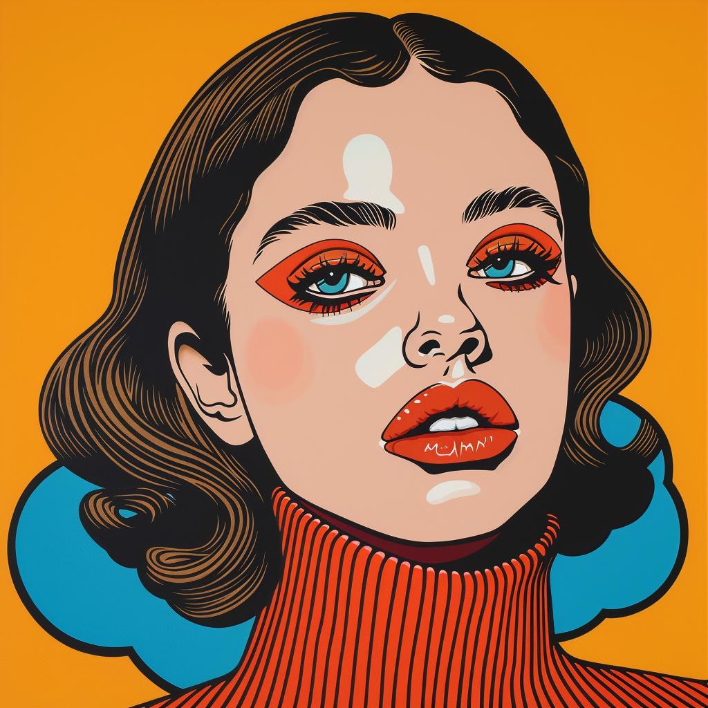 woman  20years  popart  portrait  blueeyes  colorful  illustration  artistic  youthful  character 972566